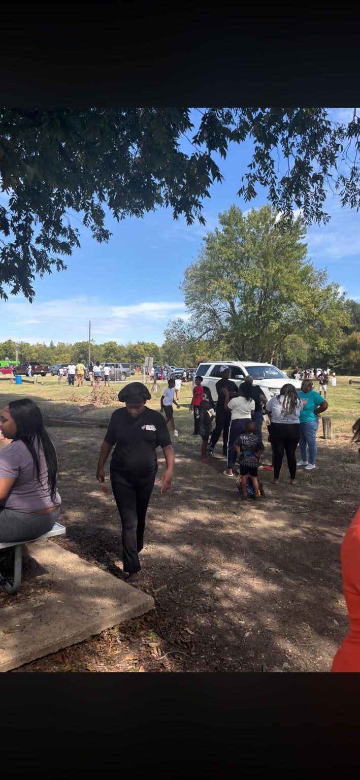 Neighbors enjoying an outdoor community celebration